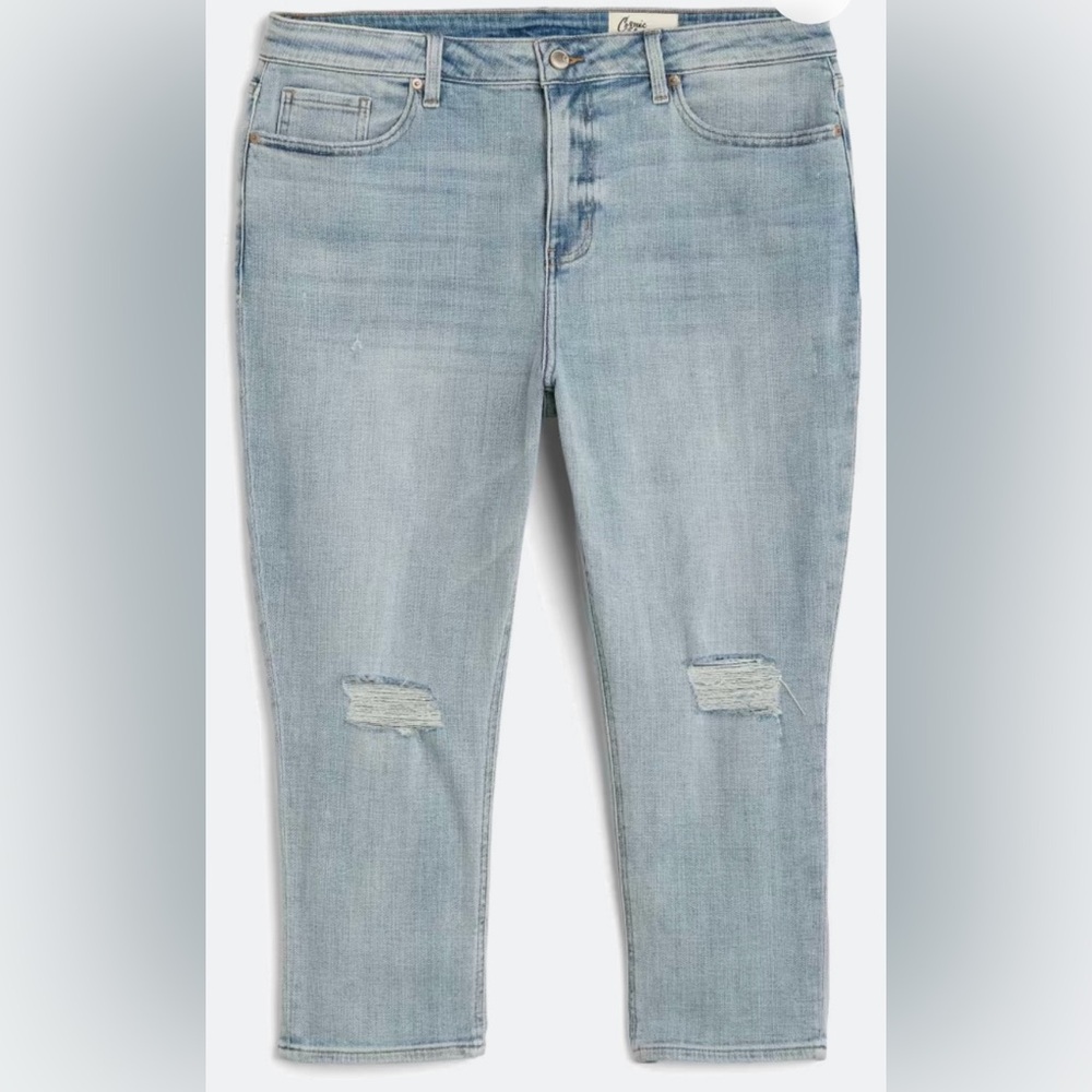 Cosmic Blue Love Brielle Vintage High Rise Capri Jean, Size 18